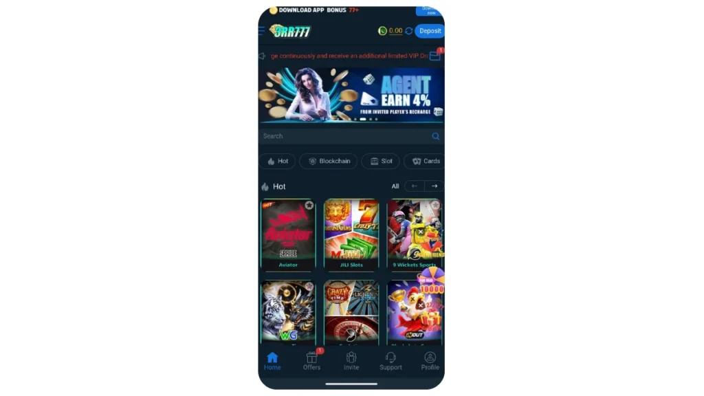 Game APK internal interface of game